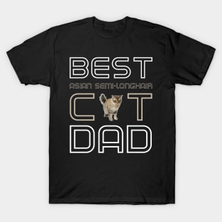 Best Asian Semi Longhair Cat Dad T-Shirt